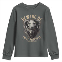 Beware Of False Prophets Youth Sweatshirt Christian Sheep Wolf