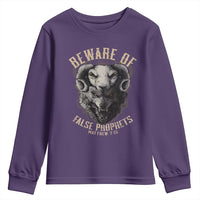Beware Of False Prophets Youth Sweatshirt Christian Sheep Wolf