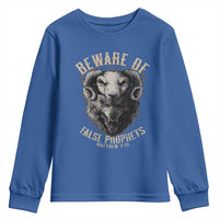 Beware Of False Prophets Youth Sweatshirt Christian Sheep Wolf