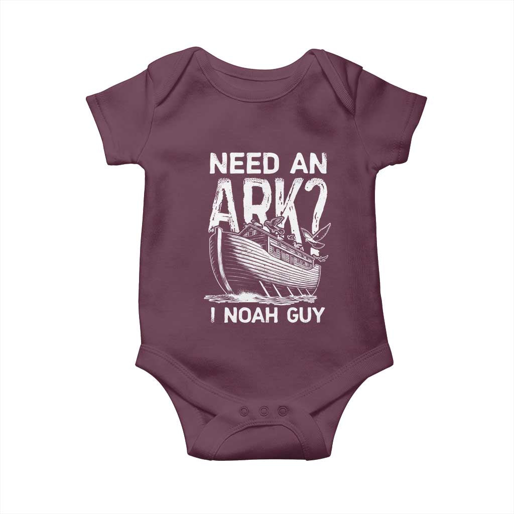 Funny Need An Ark I Noah Guy Baby Onesie Christian Pun