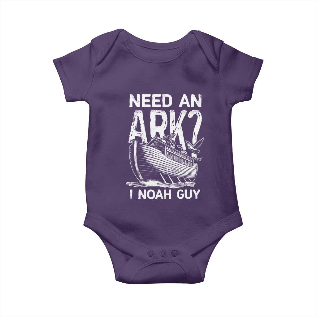 Funny Need An Ark I Noah Guy Baby Onesie Christian Pun