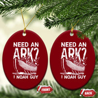 Funny Need An Ark I Noah Guy Ceramic Ornament Christian Pun - Wonder Print Shop