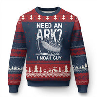 Funny Need An Ark I Noah Guy Ugly Christmas Sweater Christian Pun - Wonder Print Shop