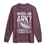 Funny Need An Ark I Noah Guy Long Sleeve Shirt Christian Pun