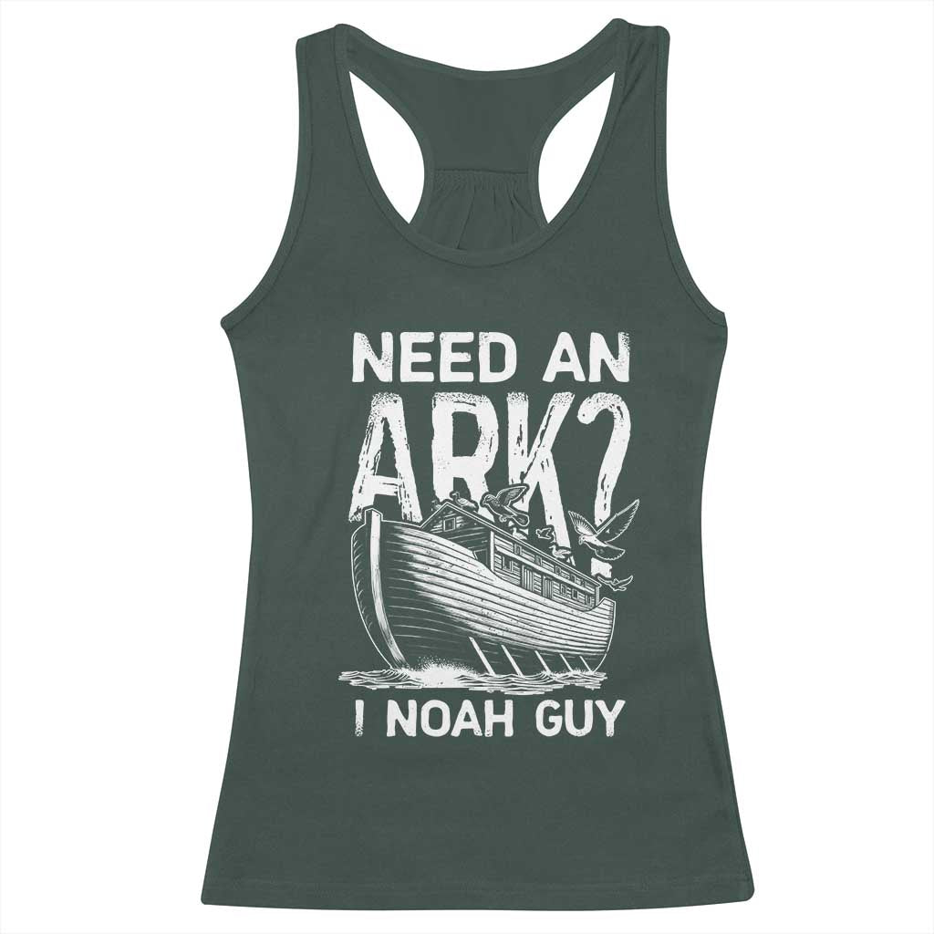 Funny Need An Ark I Noah Guy Racerback Tank Top Christian Pun