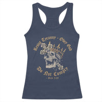 Eastern Orthodox Christian Racerback Tank Top Resist Tyranny Obey God Do Not Comply Skull