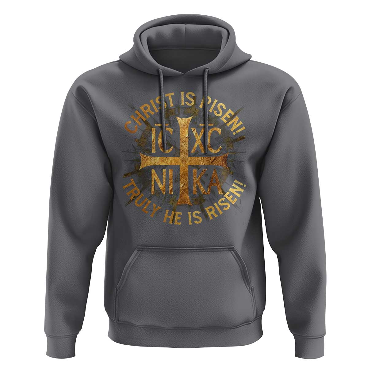 Orthodox Easter Christian Hoodie Christ Is Risen He Is Risen Greek NIKA Cross