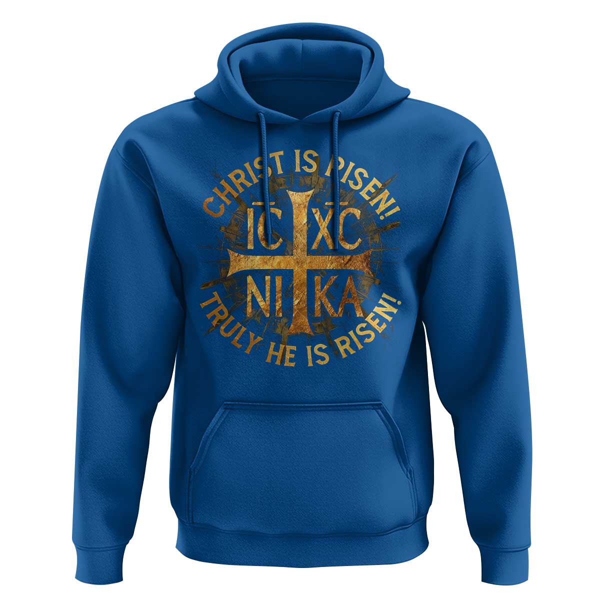 Orthodox Easter Christian Hoodie Christ Is Risen He Is Risen Greek NIKA Cross