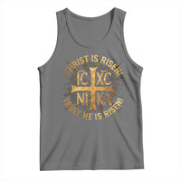 Orthodox Easter Christian Tank Top Christ Is Risen He Is Risen Greek NIKA Cross