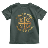Orthodox Easter Christian Toddler T Shirt Christ Is Risen He Is Risen Greek NIKA Cross