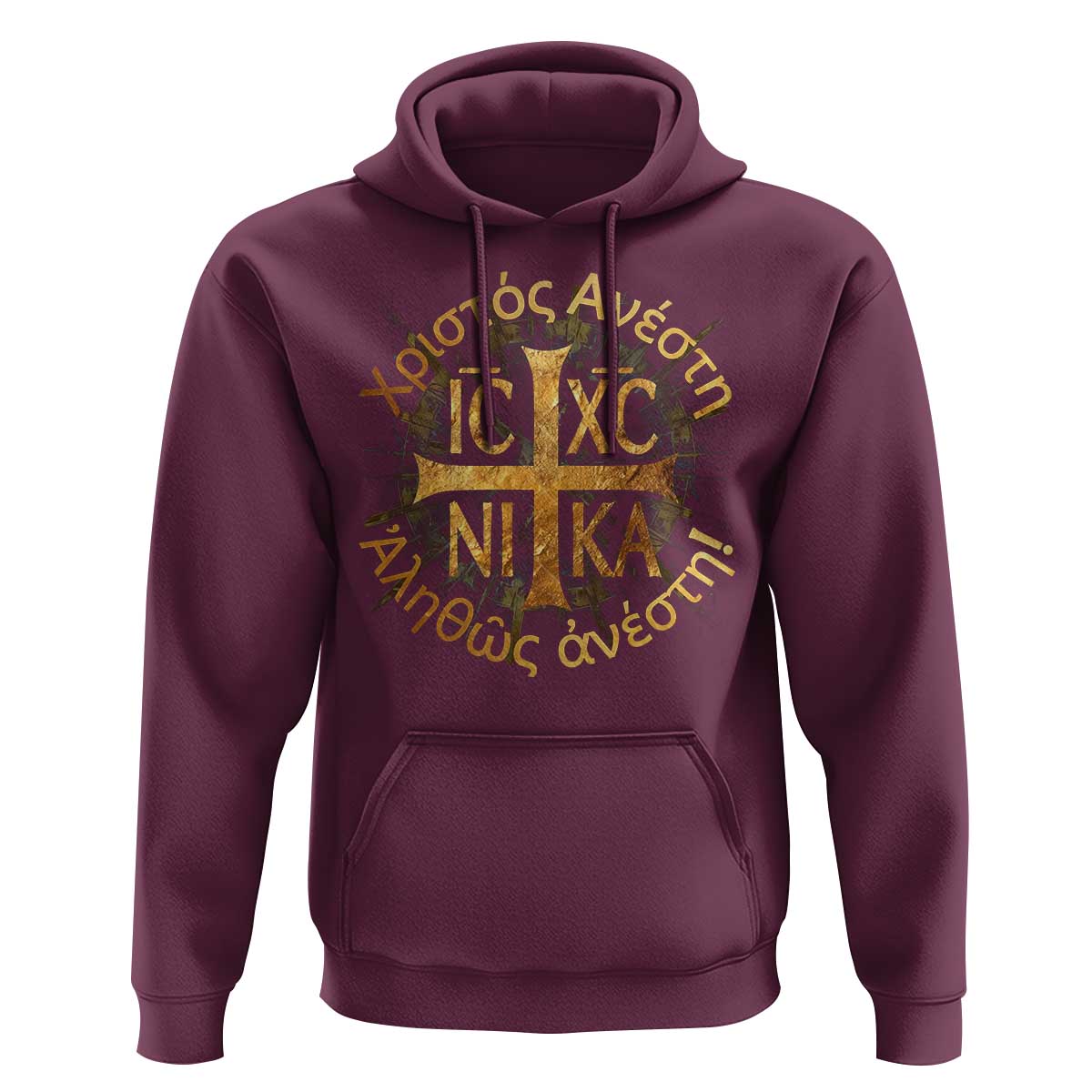 Orthodox Easter Christian Hoodie Christ Is Risen Truly He Is Risen NIKA Cross