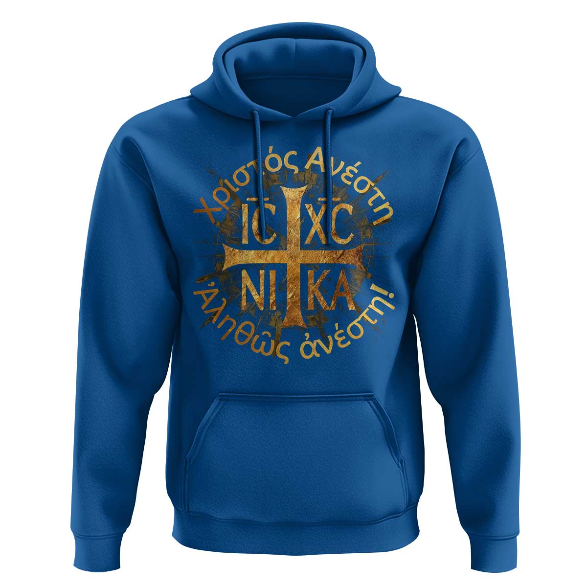 Orthodox Easter Christian Hoodie Christ Is Risen Truly He Is Risen NIKA Cross