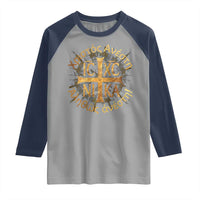 Orthodox Easter Christian Raglan Shirt Christ Is Risen Truly He Is Risen NIKA Cross