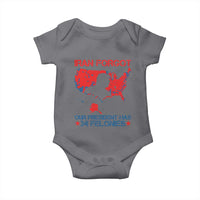 Iran Forgot Our President Has 34 Felonies Baby Onesie Vintage USA Red Wave Map