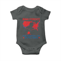 Iran Forgot Our President Has 34 Felonies Baby Onesie Vintage USA Red Wave Map