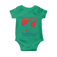 Iran Forgot Our President Has 34 Felonies Baby Onesie Vintage USA Red Wave Map