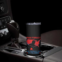 Iran Forgot Our President Has 34 Felonies Skinny Tumbler Vintage USA Red Wave Map