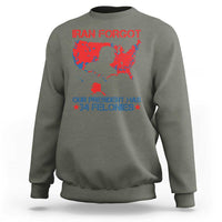 Iran Forgot Our President Has 34 Felonies Sweatshirt Vintage USA Red Wave Map