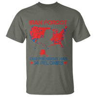 Iran Forgot Our President Has 34 Felonies T Shirt Vintage USA Red Wave Map