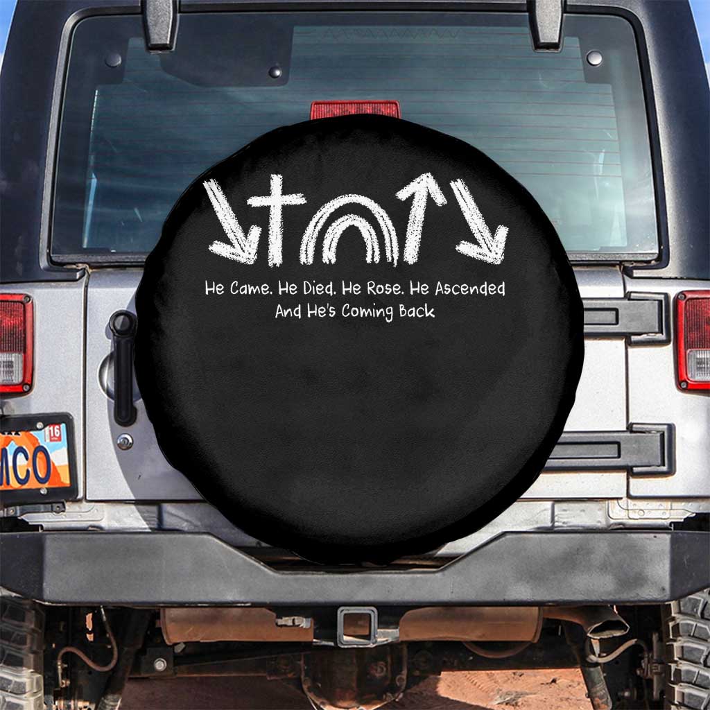 Christian Easter Spare Tire Cover He Came He Died He Rose He Ascended And He Is Coming Back