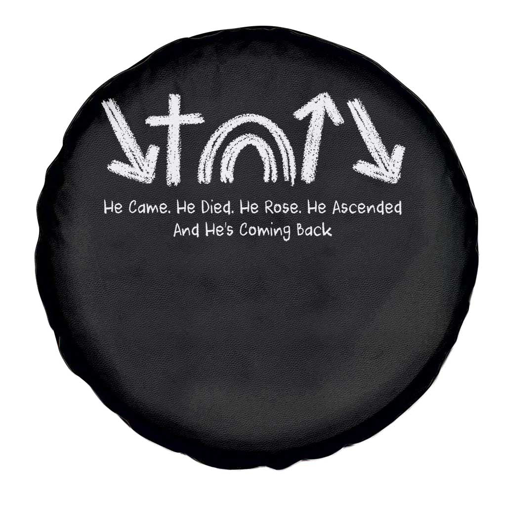 Christian Easter Spare Tire Cover He Came He Died He Rose He Ascended And He Is Coming Back