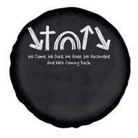 Christian Easter Spare Tire Cover He Came He Died He Rose He Ascended And He Is Coming Back