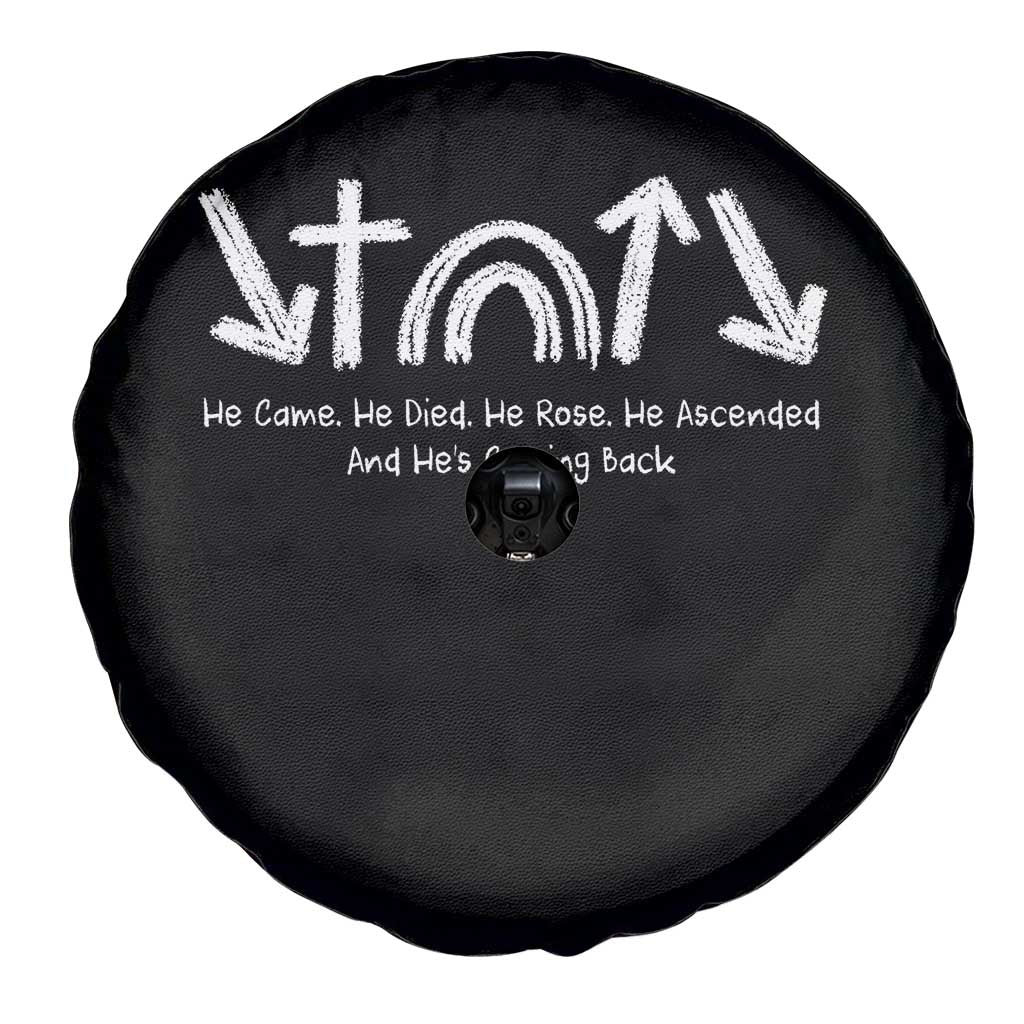 Christian Easter Spare Tire Cover He Came He Died He Rose He Ascended And He Is Coming Back