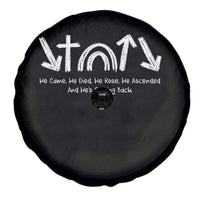 Christian Easter Spare Tire Cover He Came He Died He Rose He Ascended And He Is Coming Back