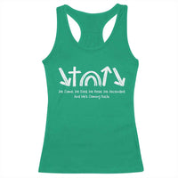 Christian Easter Racerback Tank Top He Came He Died He Rose He Ascended And He Is Coming Back