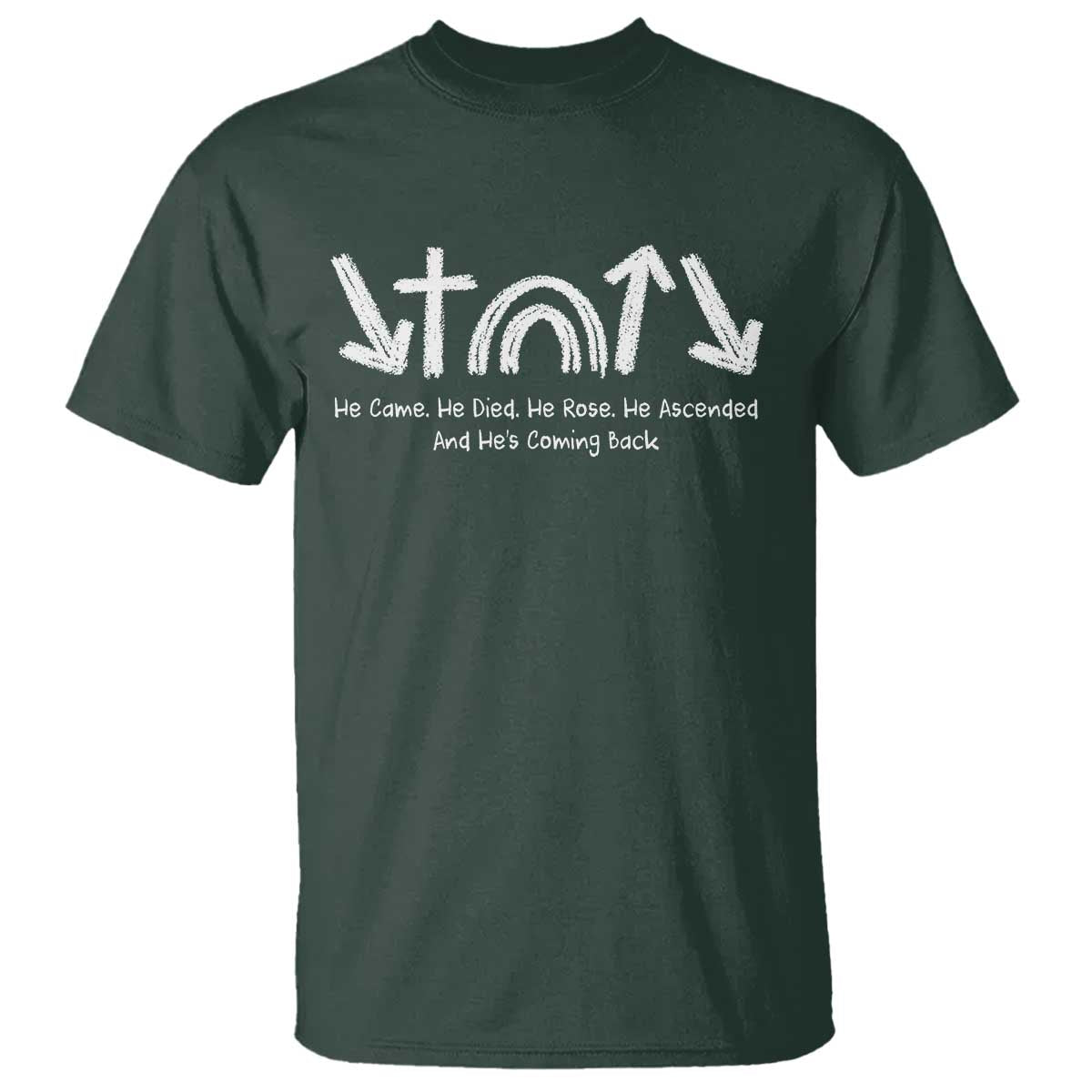 Christian Easter T Shirt He Came He Died He Rose He Ascended And He Is Coming Back