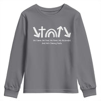 Christian Easter Youth Sweatshirt He Came He Died He Rose He Ascended And He Is Coming Back