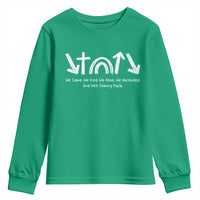 Christian Easter Youth Sweatshirt He Came He Died He Rose He Ascended And He Is Coming Back