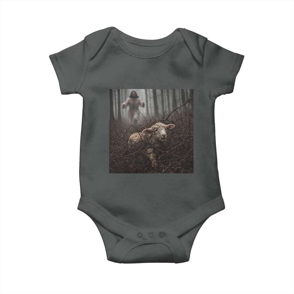Christian Biblical Parable Of Lost Sheep Scene Baby Onesie Funny Photo