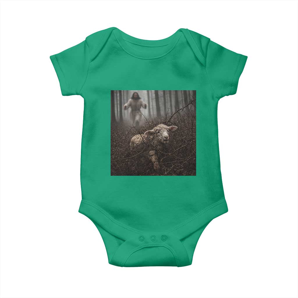 Christian Biblical Parable Of Lost Sheep Scene Baby Onesie Funny Photo