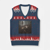 Christian Biblical Parable Of Lost Sheep Scene V-Neck Knit Sweater Vest Funny Photo