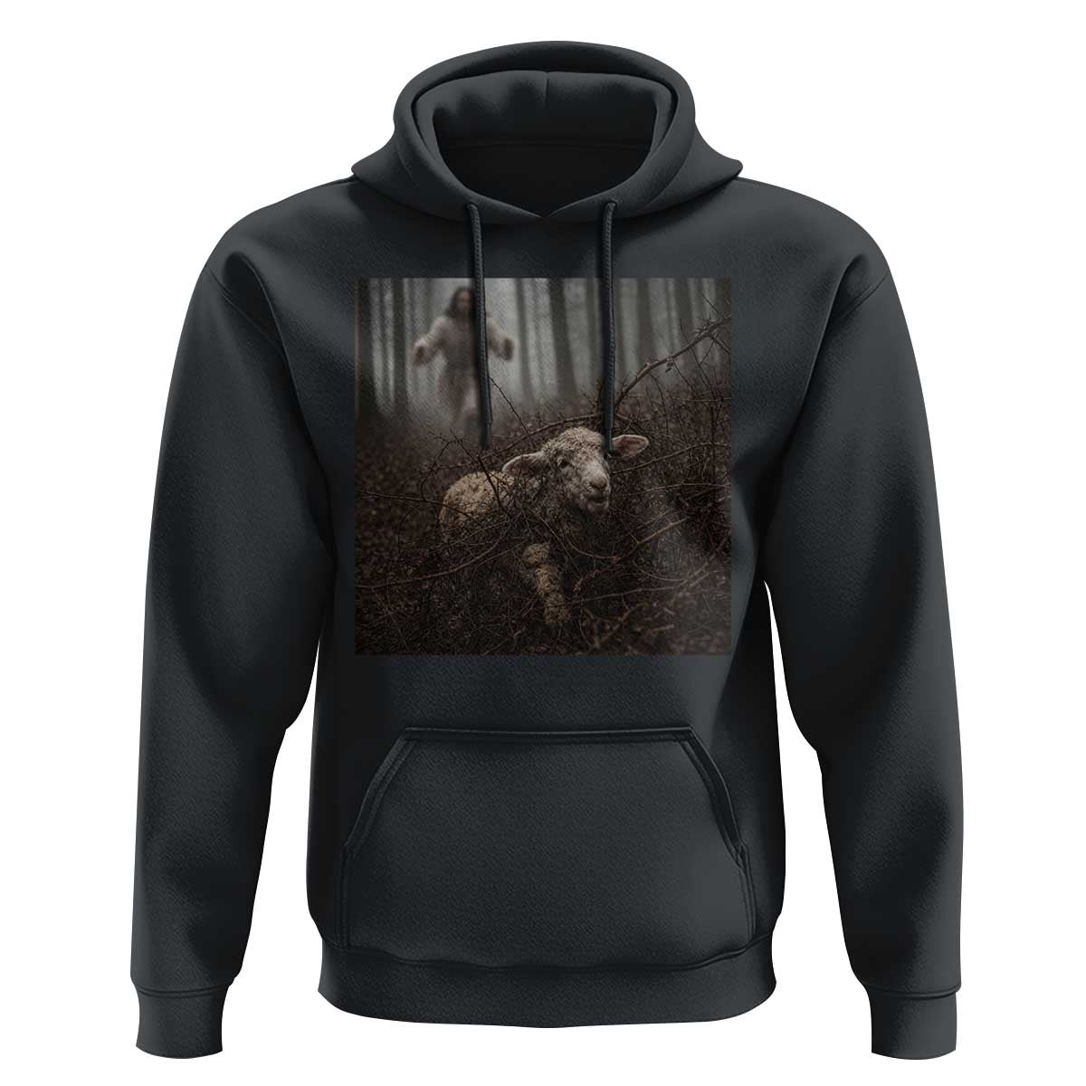 Christian Biblical Parable Of Lost Sheep Scene Hoodie Funny Photo
