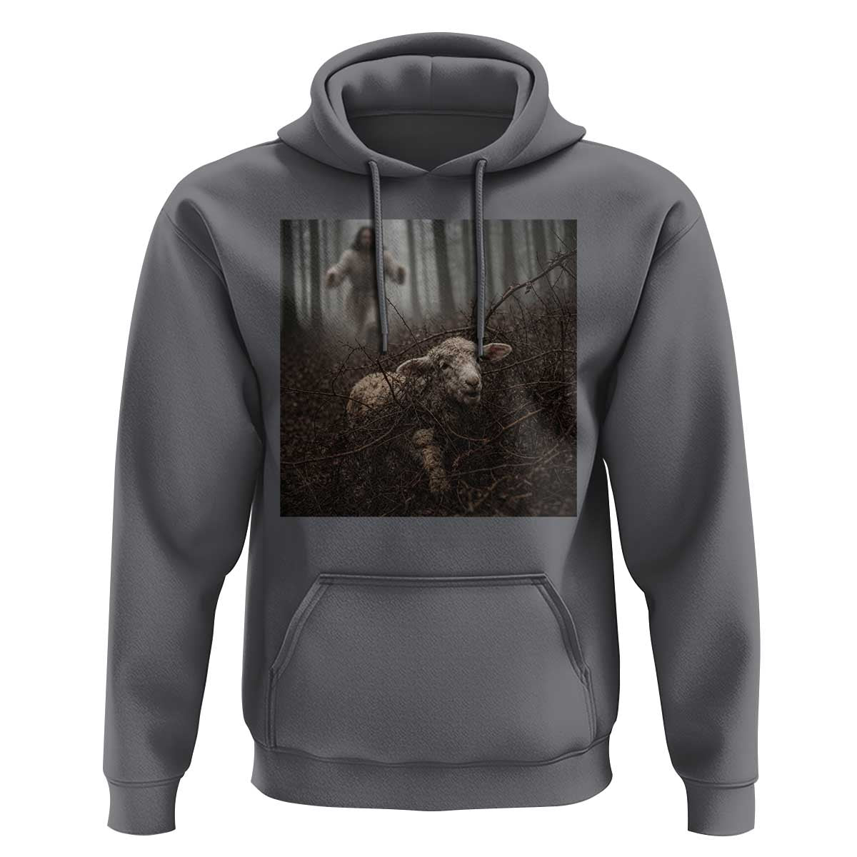Christian Biblical Parable Of Lost Sheep Scene Hoodie Funny Photo