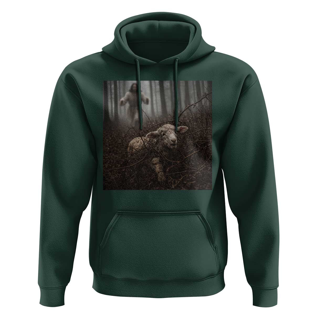 Christian Biblical Parable Of Lost Sheep Scene Hoodie Funny Photo