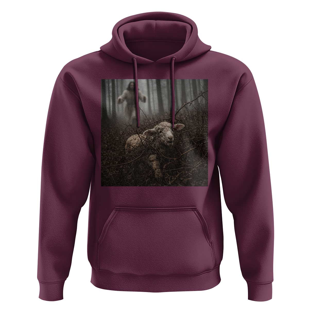Christian Biblical Parable Of Lost Sheep Scene Hoodie Funny Photo