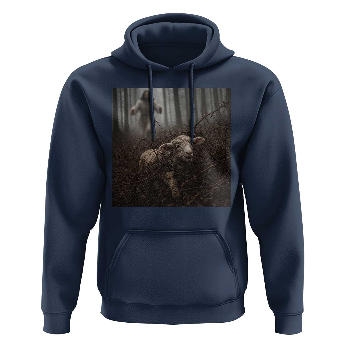 Christian Biblical Parable Of Lost Sheep Scene Hoodie Funny Photo
