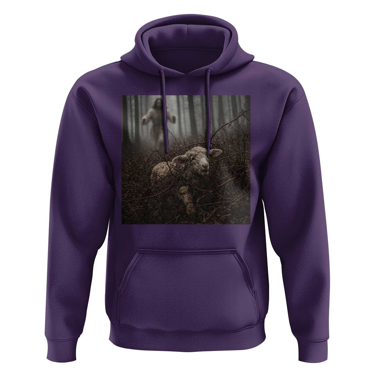 Christian Biblical Parable Of Lost Sheep Scene Hoodie Funny Photo