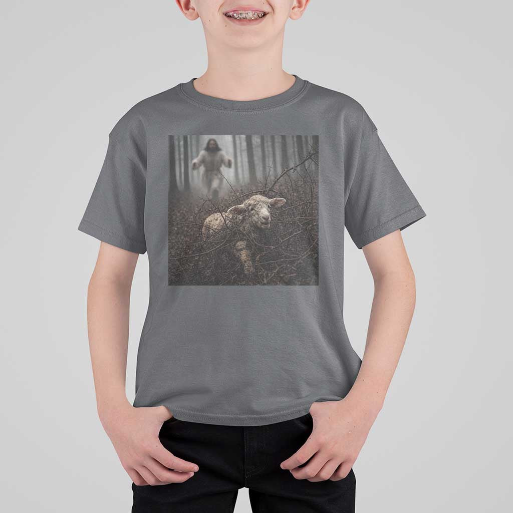 Christian Biblical Parable Of Lost Sheep Scene T Shirt For Kid Funny Photo