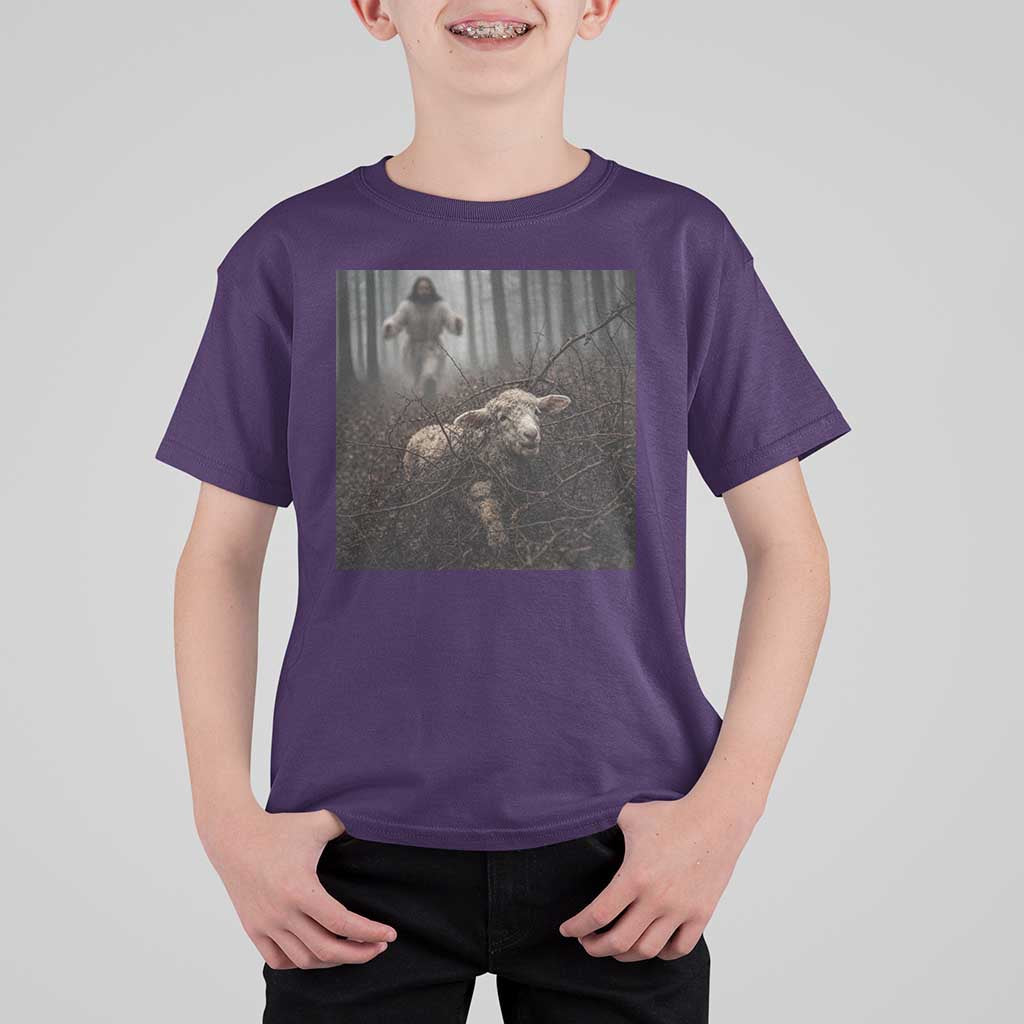 Christian Biblical Parable Of Lost Sheep Scene T Shirt For Kid Funny Photo