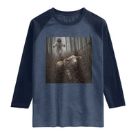 Christian Biblical Parable Of Lost Sheep Scene Raglan Shirt Funny Photo