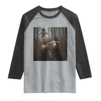Christian Biblical Parable Of Lost Sheep Scene Raglan Shirt Funny Photo
