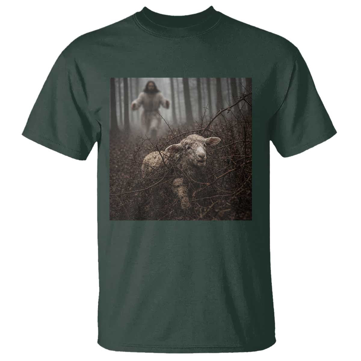 Christian Biblical Parable Of Lost Sheep Scene T Shirt Funny Photo