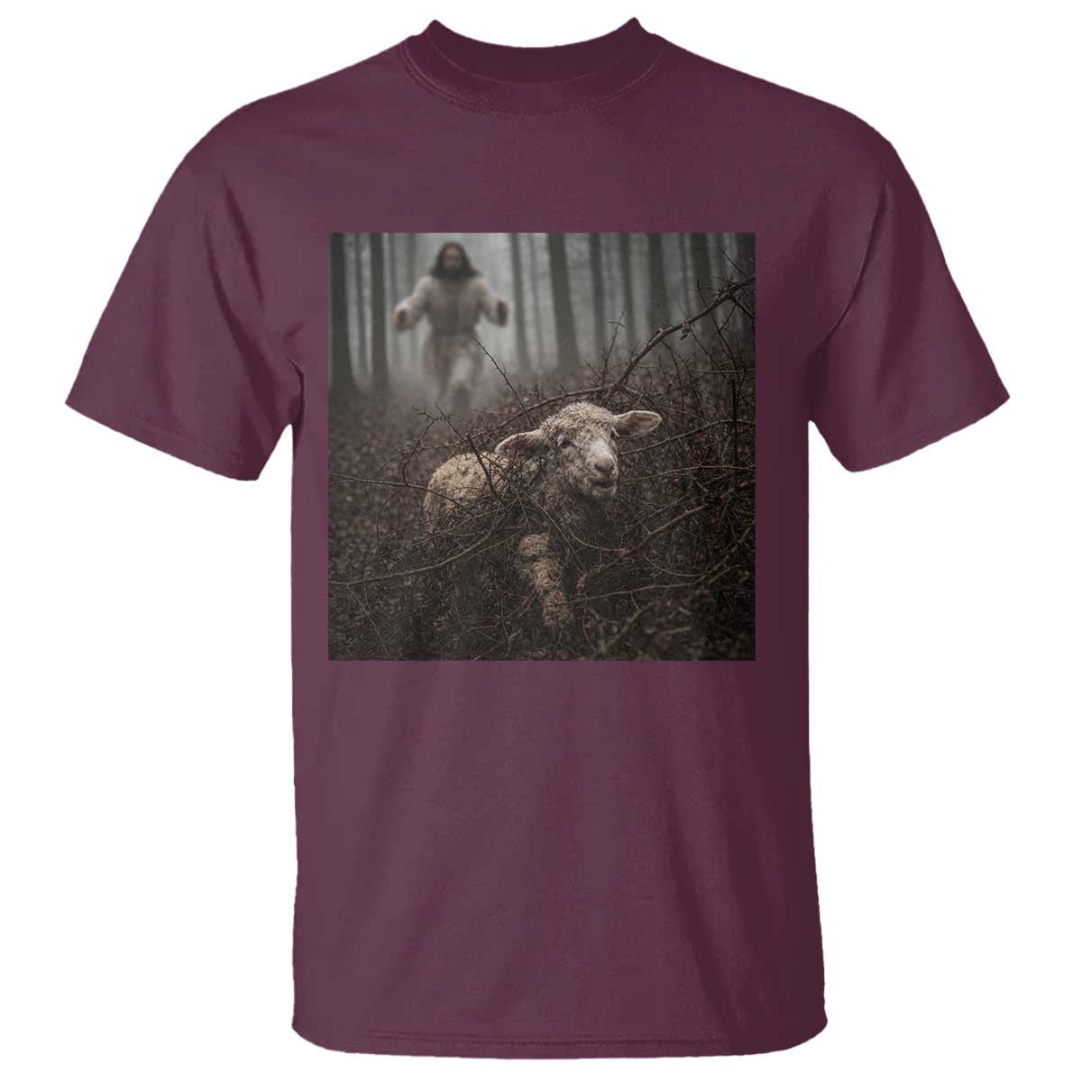 Christian Biblical Parable Of Lost Sheep Scene T Shirt Funny Photo