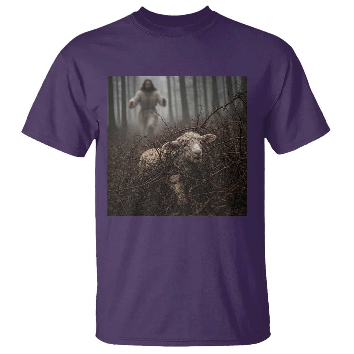Christian Biblical Parable Of Lost Sheep Scene T Shirt Funny Photo