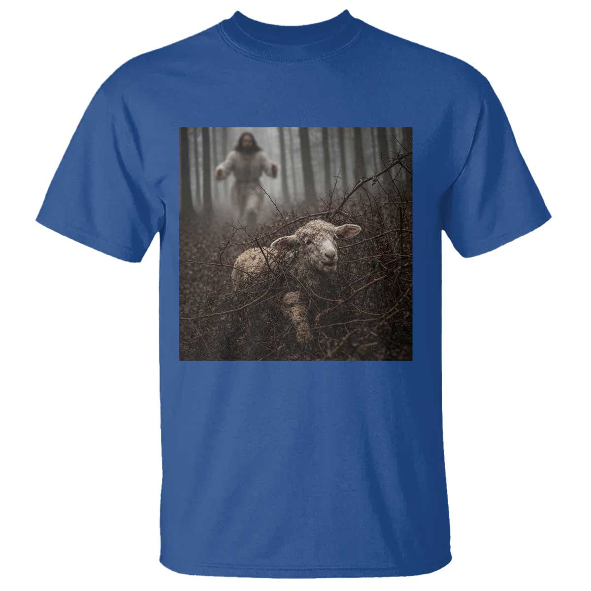 Christian Biblical Parable Of Lost Sheep Scene T Shirt Funny Photo