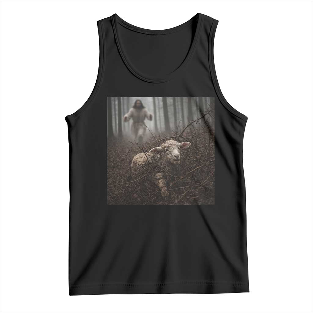 Christian Biblical Parable Of Lost Sheep Scene Tank Top Funny Photo
